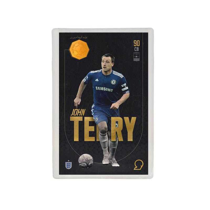 کارت فوتبالی طلا 18 عیار سوت مدل جان تری John Terry طرح فوتبالی 2025 کد SO10059