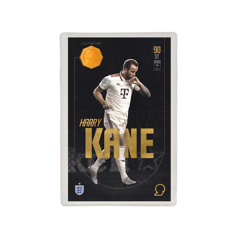 کارت فوتبالی طلا 18 عیار سوت مدل هری کین KANE طرح فوتبالی 2025 کد SO10062
