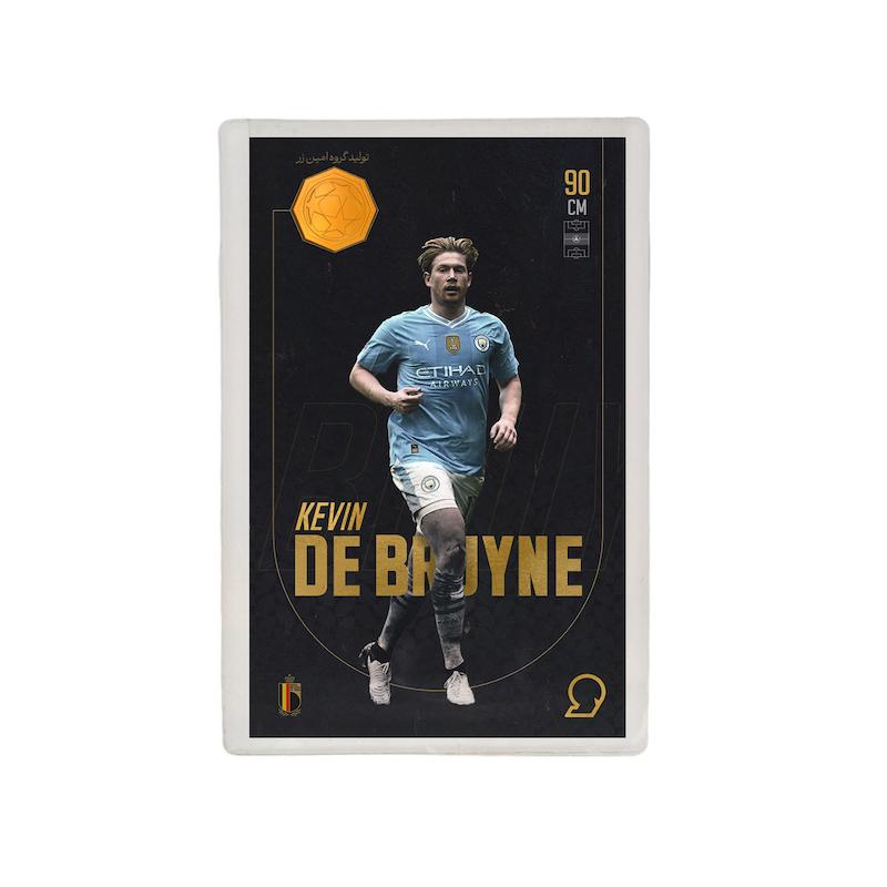 کارت فوتبالی طلا 18 عیار سوت مدل کوین دی‌بروینه Kevin de Bruyne طرح فوتبالی 2025 کد SO10064