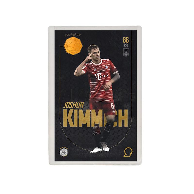 کارت فوتبالی طلا 18 عیار سوت مدل جاشوا کیمیش KIMMICHA طرح فوتبالی 2025 کد SO10065