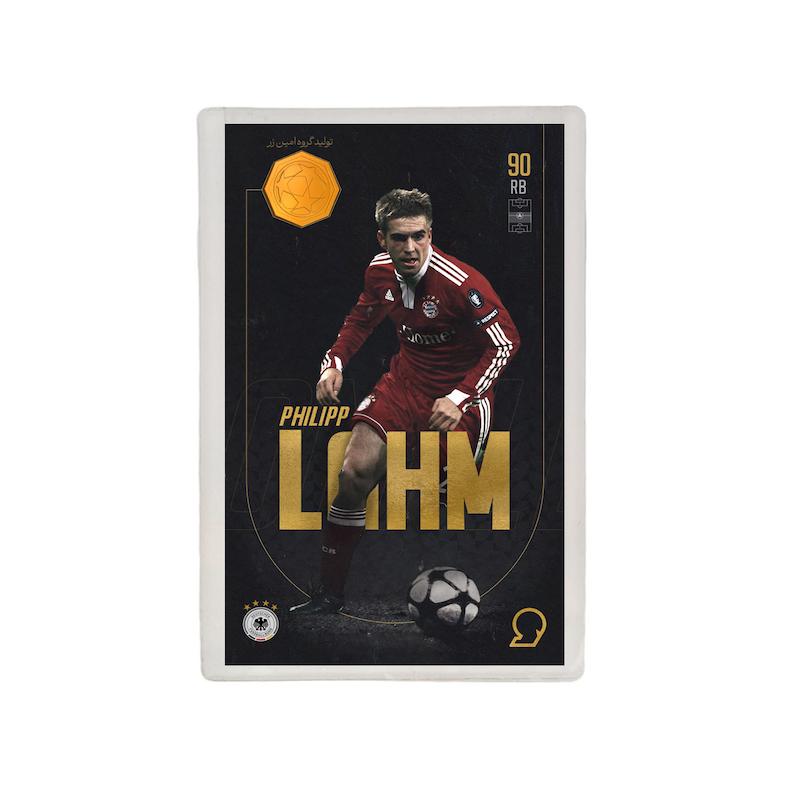 کارت فوتبالی طلا 18 عیار سوت مدل فیلیپ لام LAHM طرح فوتبالی 2025 کد SO10069