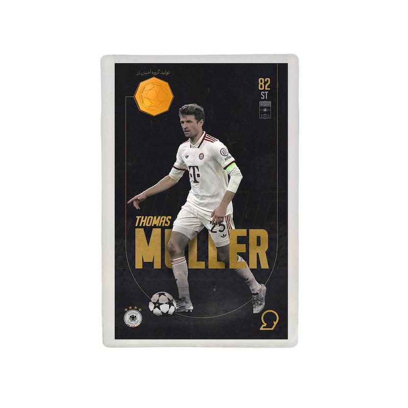 کارت فوتبالی طلا 18 عیار سوت مدل توماس مولر MULLER طرح فوتبالی 2025 کد SO10084