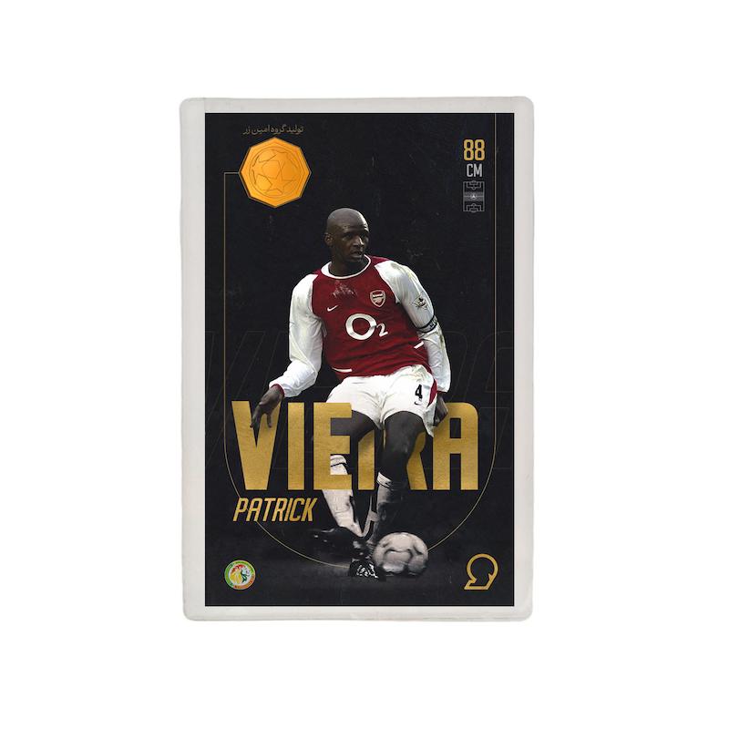 کارت فوتبالی طلا 18 عیار سوت مدل پاتریک ویرا Patrick Vieira طرح فوتبالی 2025 کد SO10091