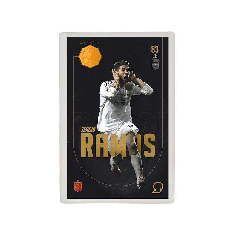 کارت فوتبالی طلا 18 عیار سوت مدل سرخیو راموس RAMOS طرح فوتبالی 2025 کد SO10094