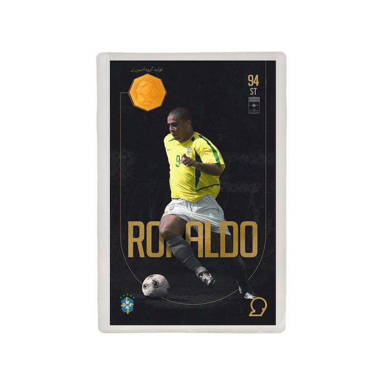 کارت فوتبالی طلا 18 عیار سوت مدل رونالدو نازاریو RONALDO طرح فوتبالی 2025 کد SO10102