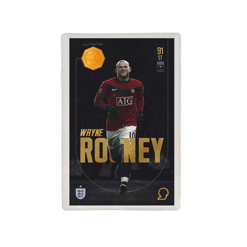 کارت فوتبالی طلا 18 عیار سوت مدل وین رونی ROONEY طرح فوتبالی 2025 کد SO10103