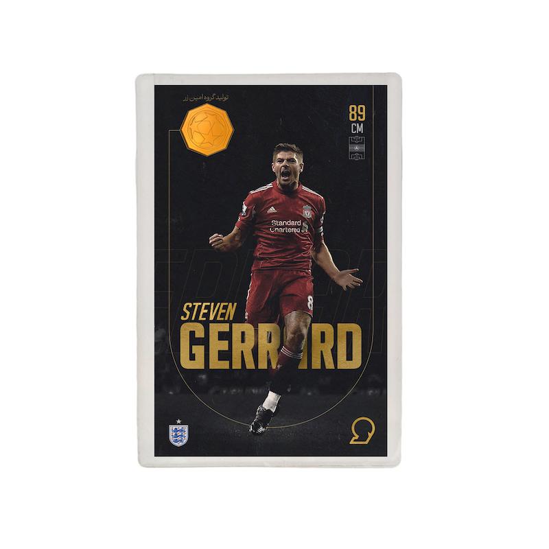 کارت فوتبالی طلا 18 عیار سوت مدل استیون جرارد Steven Gerrard طرح فوتبالی 2025 کد SO10112