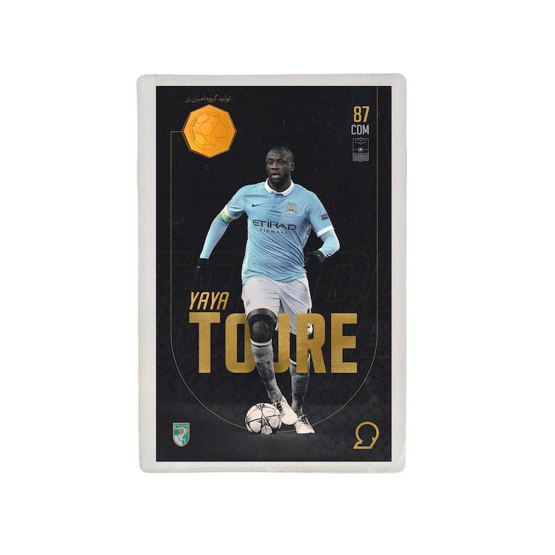 کارت فوتبالی طلا 18 عیار سوت مدل یحیی توره Yaya Toure طرح فوتبالی 2025 کد SO10125