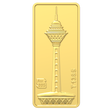 شمش طلا 24 عیار مدل طلای محمد طرح برج میلاد کد SM500