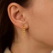 گوشواره طلا 18 عیار زنانه زربن مدل کارتیه  کد ZBE000959