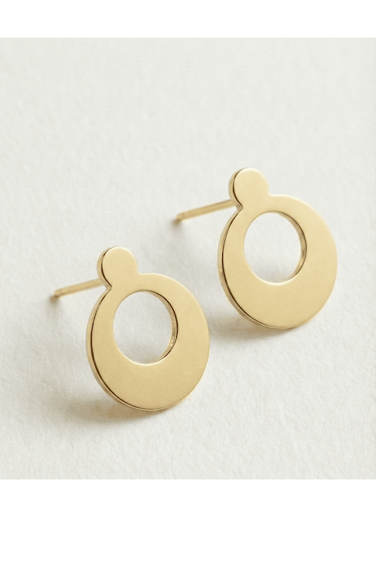 گوشواره طلا مدل دایره کد GA12705