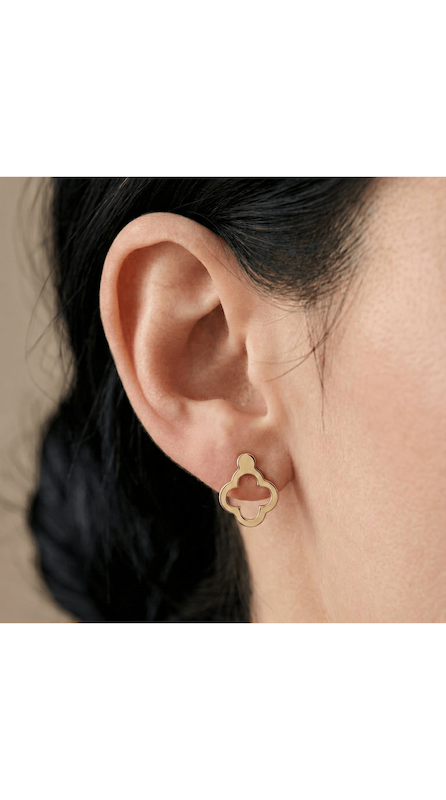 گوشواره طلا مدل گل  ونکلیف کد GA10475