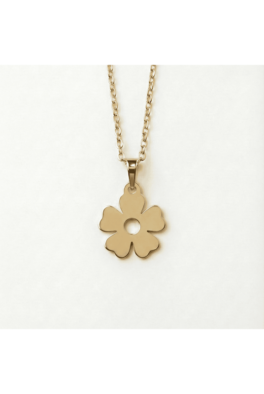 گردنبند طلا 18 عیار زنانه لی‌دا مدل گل کد QQ1193