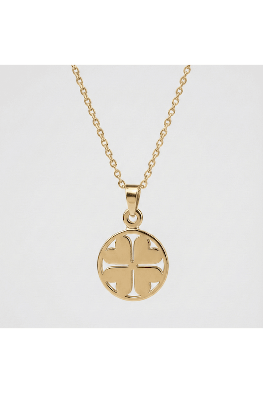 گردنبند طلا زنانه لی‌دا مدل شبدر چهار پر کد QQ1169