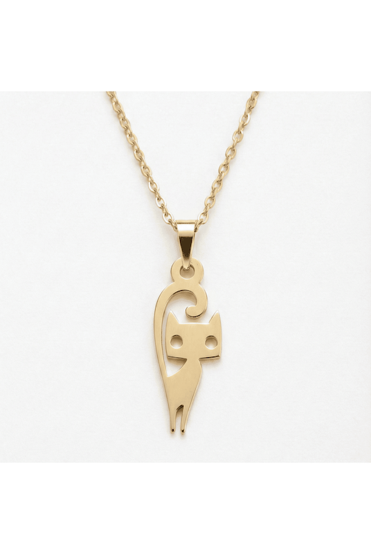 گردنبند طلا 18 عیار زنانه لی‌دا مدل گربه کد SS1224