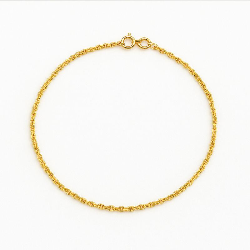 دستبند زنانه طلا ۱۸ عیار طنابی 