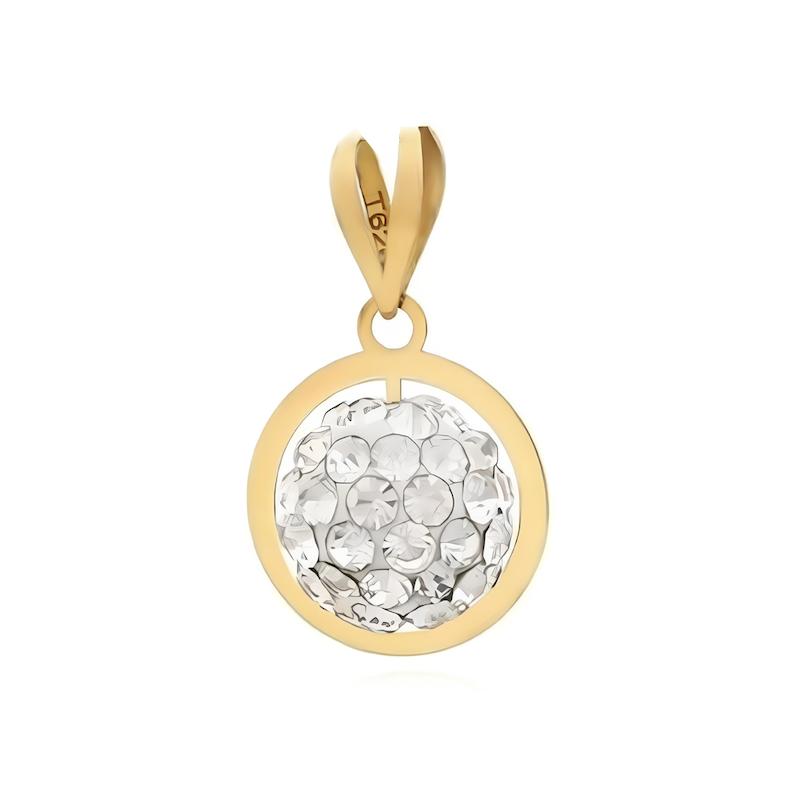 آویز زنانه طلا ۱۸ عیار نگین 