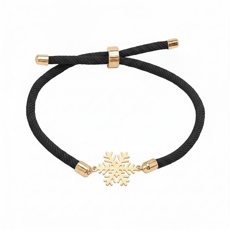 دستبند طلا ۱۸ عیار دانه برف 