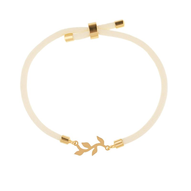 دستبند طلا ۱۸ عیار برگ 