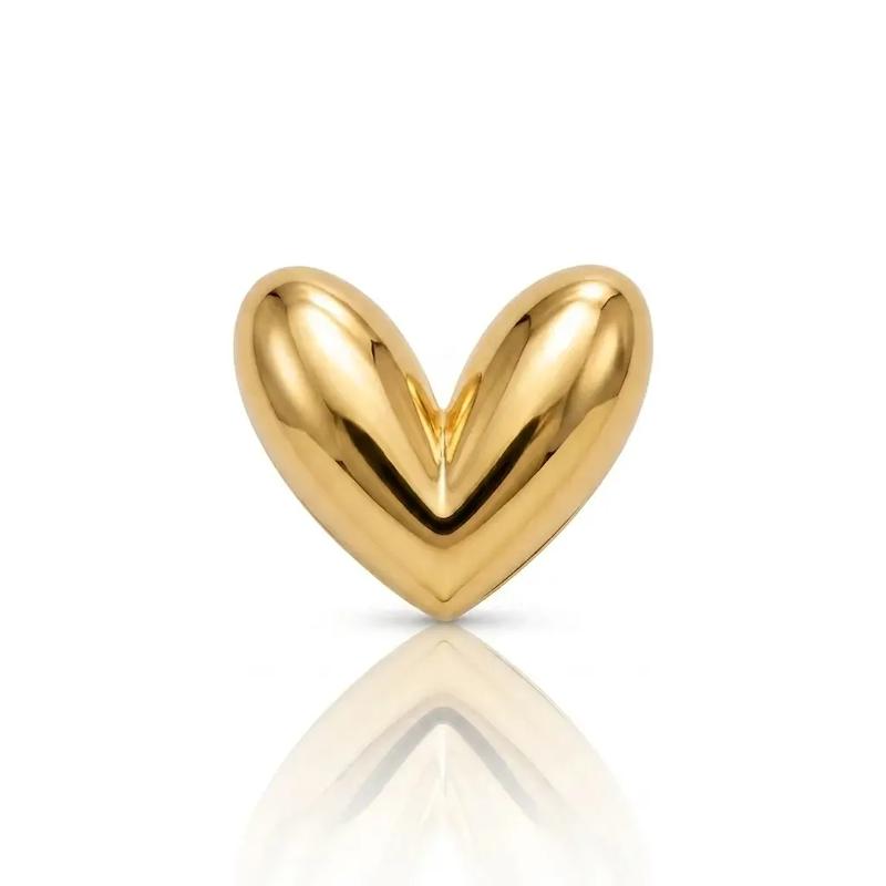 آویز زنانه طلا ۱۸ عیار قلب خرگوشی و هلیومی کد D008 