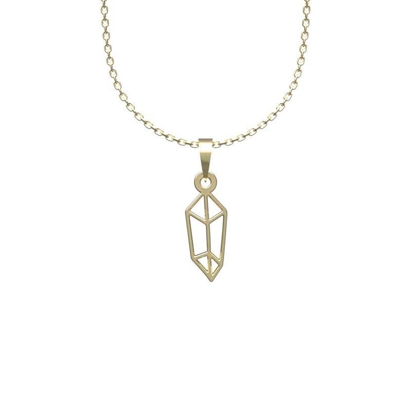 گردنبند طلا 18 عیار زنانه لی‌دا مدل سنگ  قیمتی کد RR1050