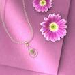 گردنبند طلا 18 عیار زنانه مدوپد مدل گل کد RR1088