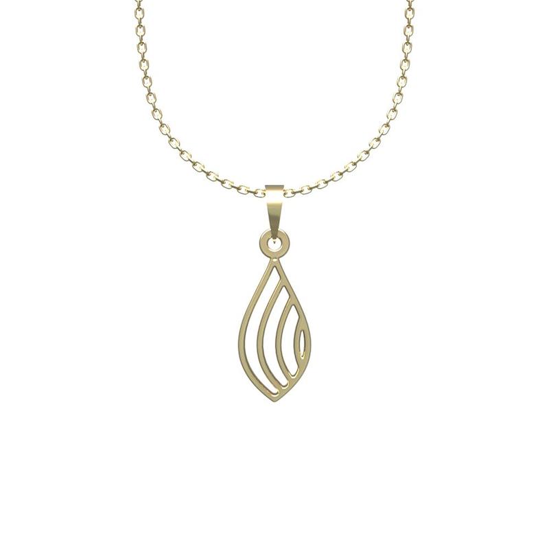 گردنبند طلا 18 عیار زنانه لی‌دا مدل هندسی کد RR1175