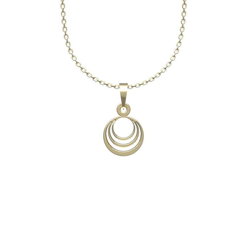 گردنبند طلا 18 عیار زنانه لی‌دا مدل دایره کد SS1080