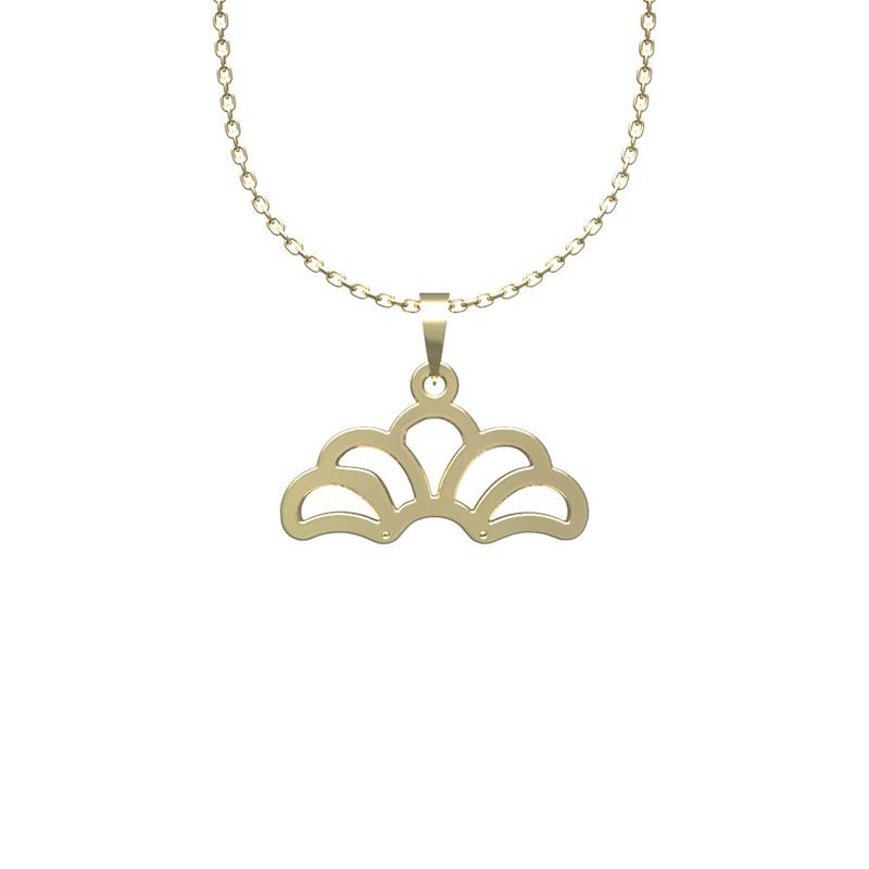 گردنبند طلا 18 عیار زنانه لی‌دا مدل کروسان کد SS1204