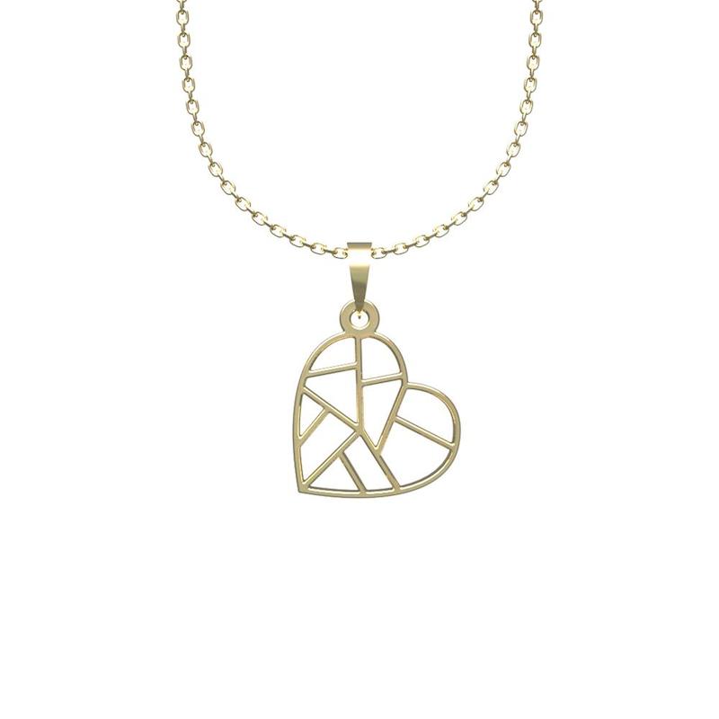 گردنبند طلا 18 عیار زنانه لی‌دا مدل قلب کد TT1006