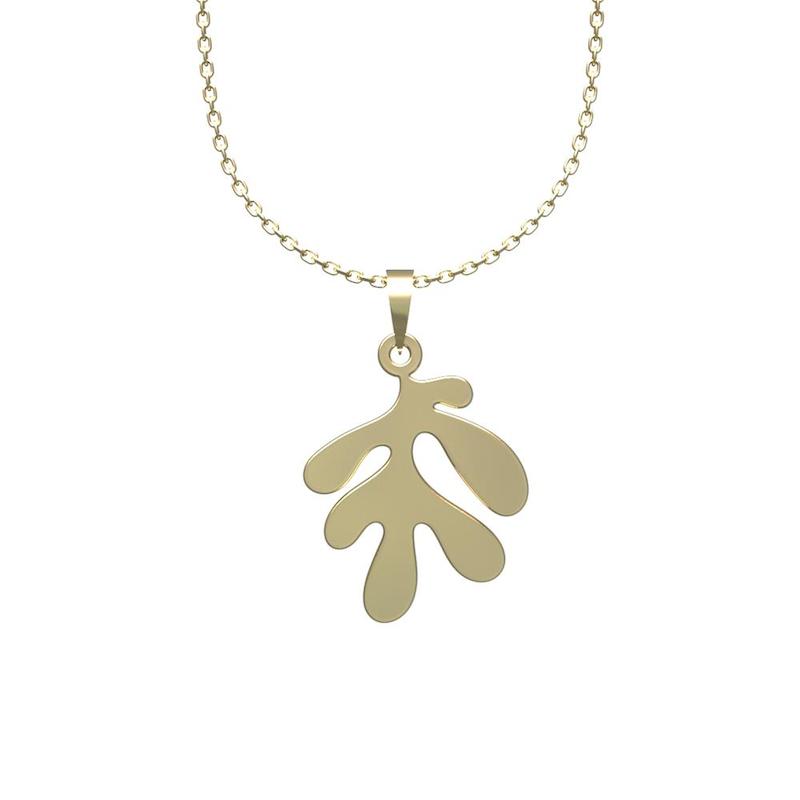 گردنبند طلا 18 عیار زنانه لی‌دا مدل برگ کد TT1027