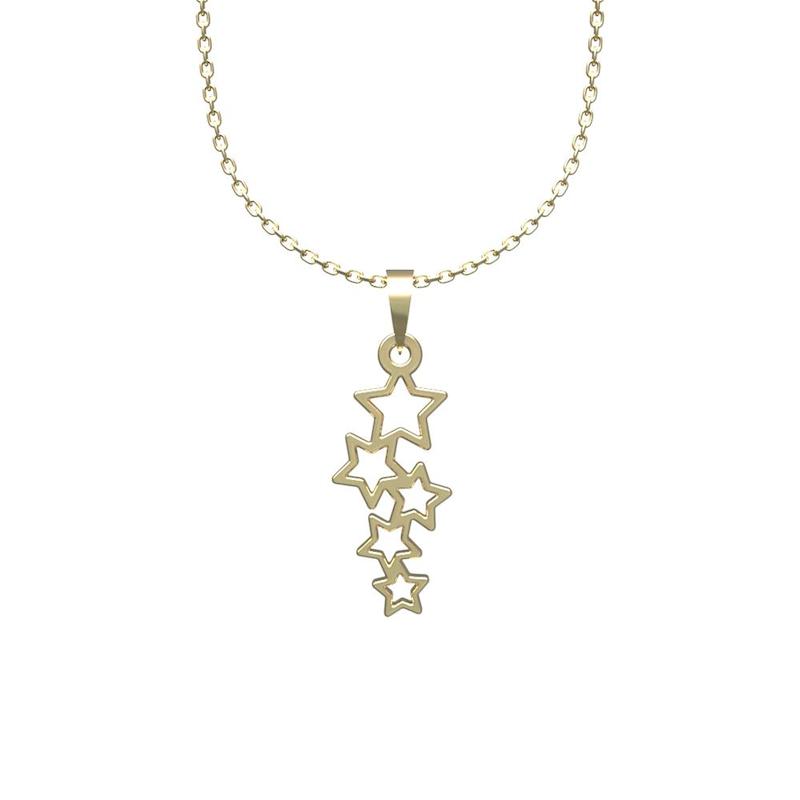 گردنبند طلا 18 عیار زنانه لی‌دا مدل ستاره کد TT1055