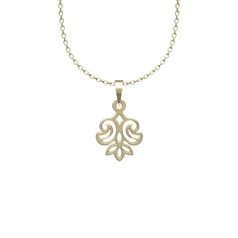 گردنبند طلا لی‌دا مدل نقش اسلیمی کد TT1222