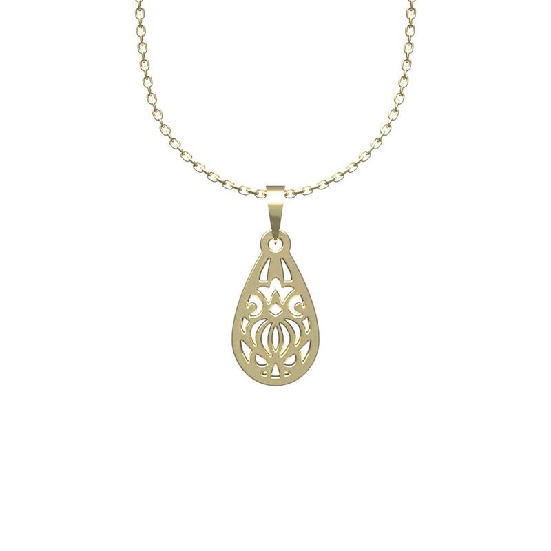 گردنبند طلا  لی‌دا مدل اشک  هندسی کد TT1246