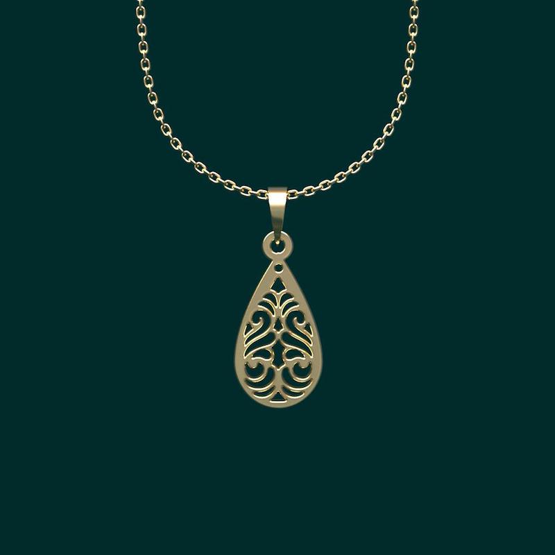 گردنبند طلا 18 عیار زنانه مدوپد مدل هندسی کد TT1255
