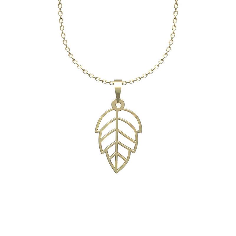 گردنبند طلا زنانه لی‌دا مدل برگ کد TT1275