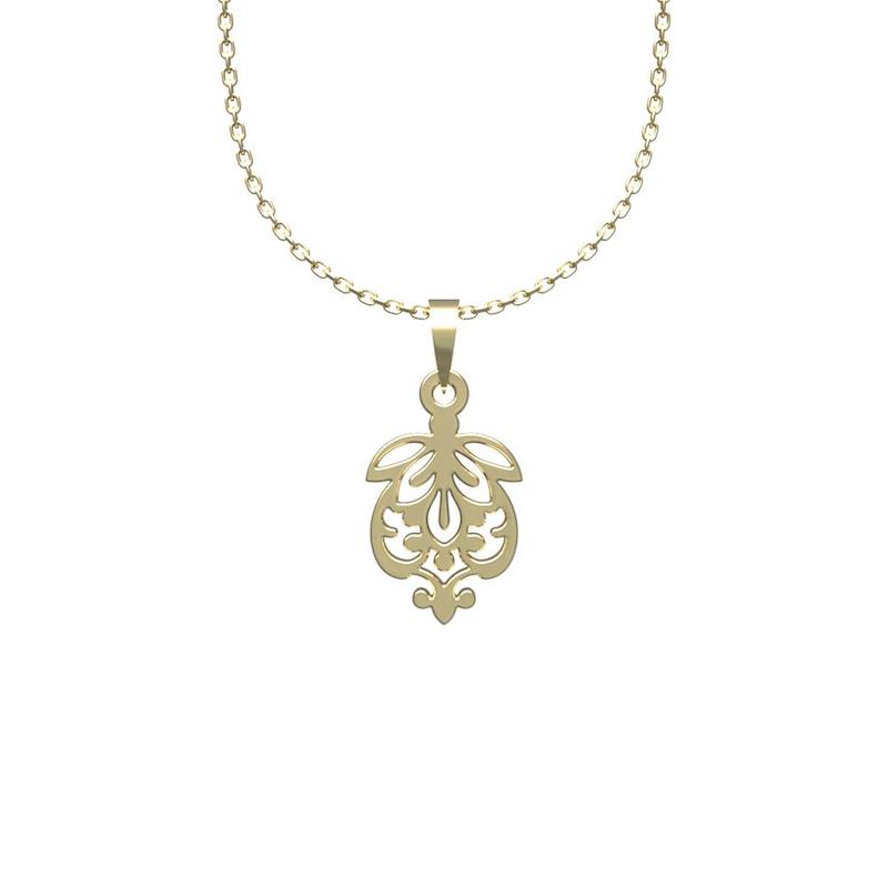 گردنبند طلا 18 عیار زنانه لی‌دا مدل نقش اسلیمی  کد UU1033