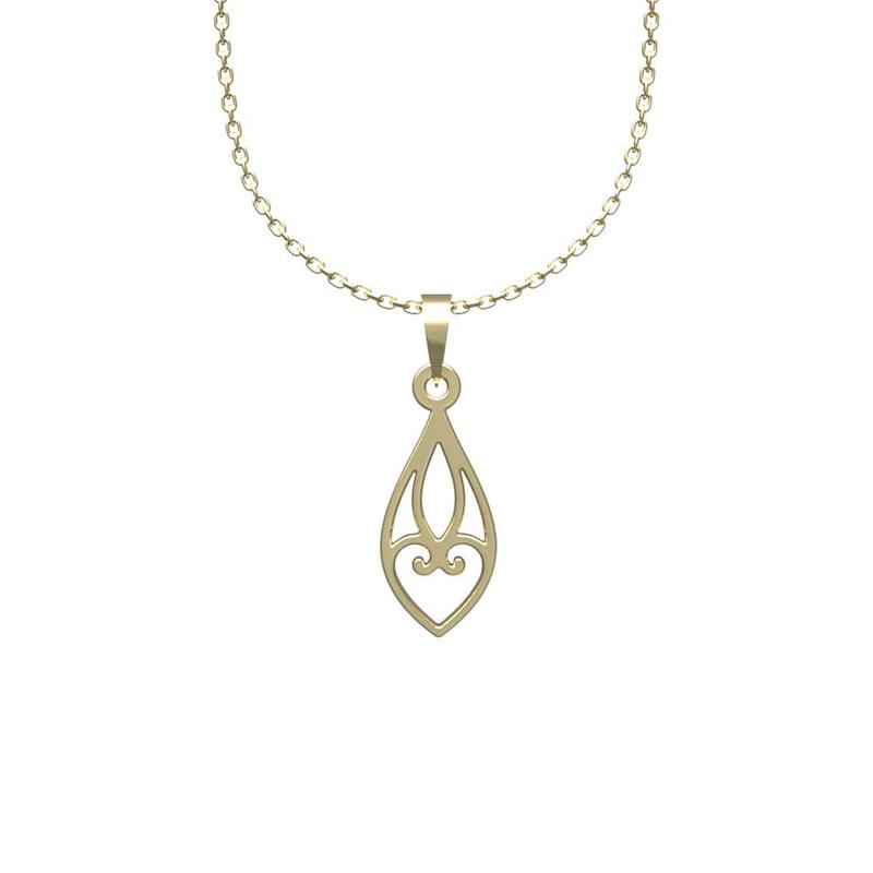 گردنبند طلا 18 عیار زنانه لی‌دا مدل نقش هندسی کد RR1235