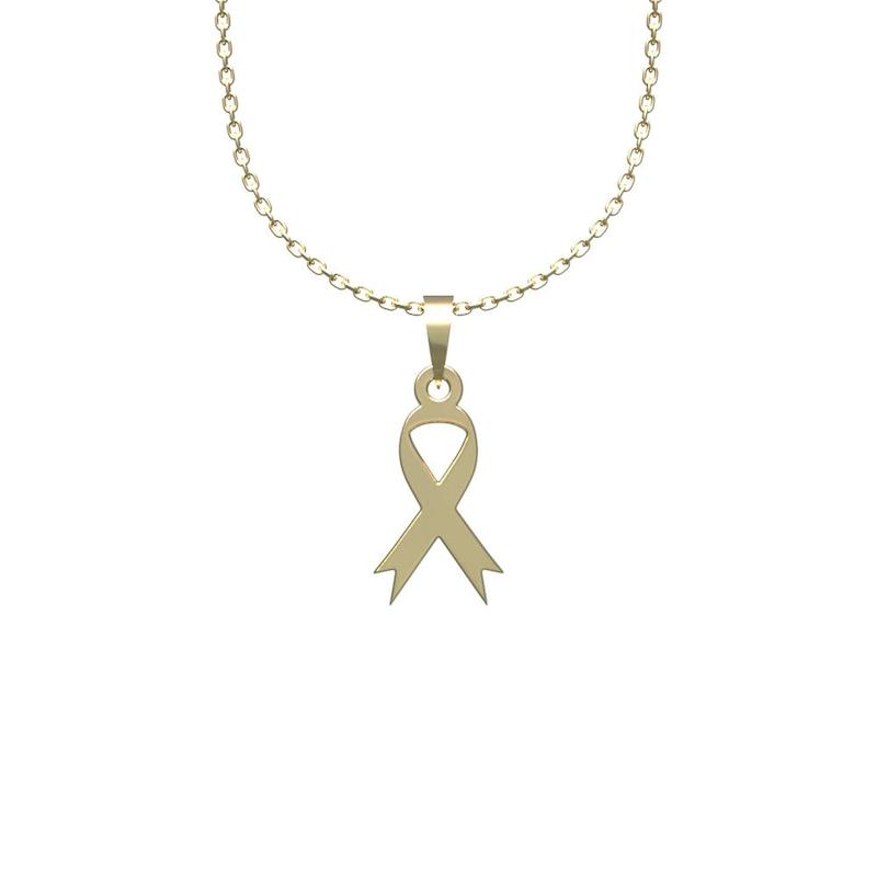 گردنبند  لی‌دا مدل ربان(نماد آگاهی بخشی سرطان) کدSS1016