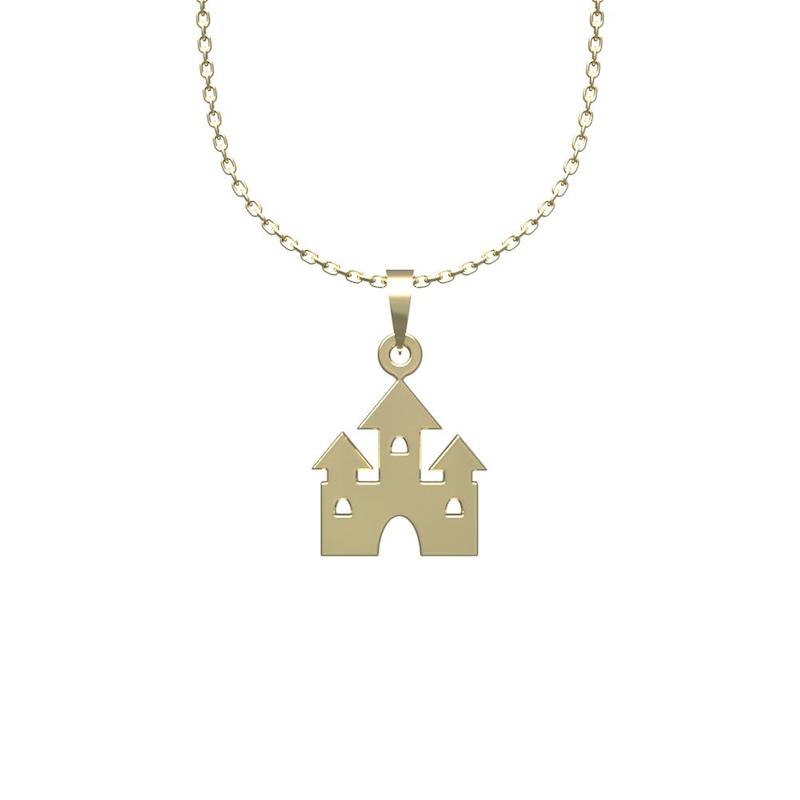 گردنبند طلا 18 عیار زنانه لی‌دا مدل قلعه کد SS1023