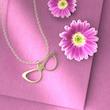گردنبند طلا 18 عیار زنانه مدوپد مدل عینک کد Q1128