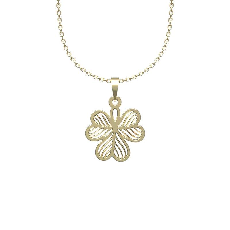 گردنبند طلا 18 عیار زنانه لی‌دا مدل برگ کد NN1012