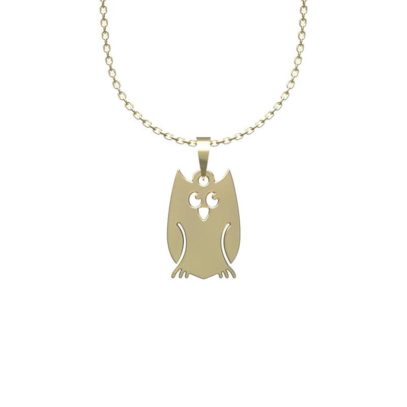 گردنبند طلا 18 عیار زنانه لی‌دا مدل جغد کد NN1072