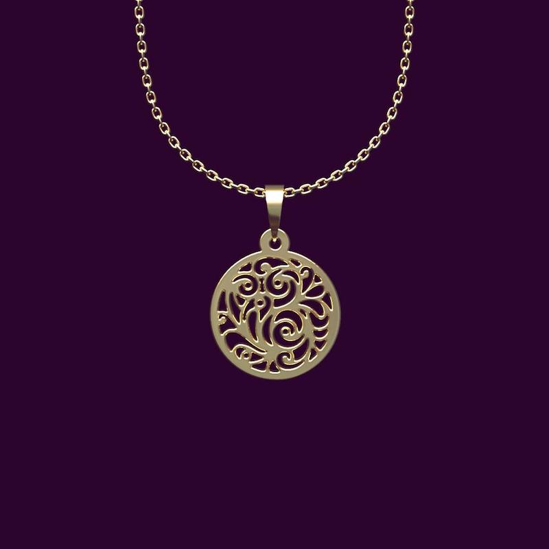 گردنبند طلا 18 عیار زنانه مدوپد مدل هندسی کد NN1264
