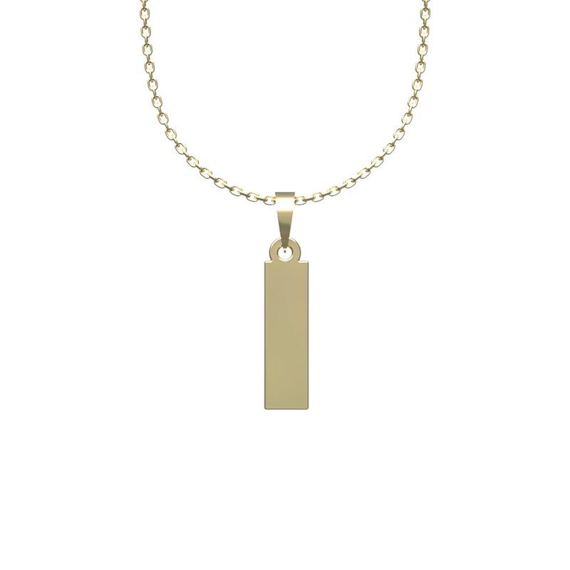 گردنبند طلا 18 عیار زنانه لی‌دا مدل مستطیل کد OO1003