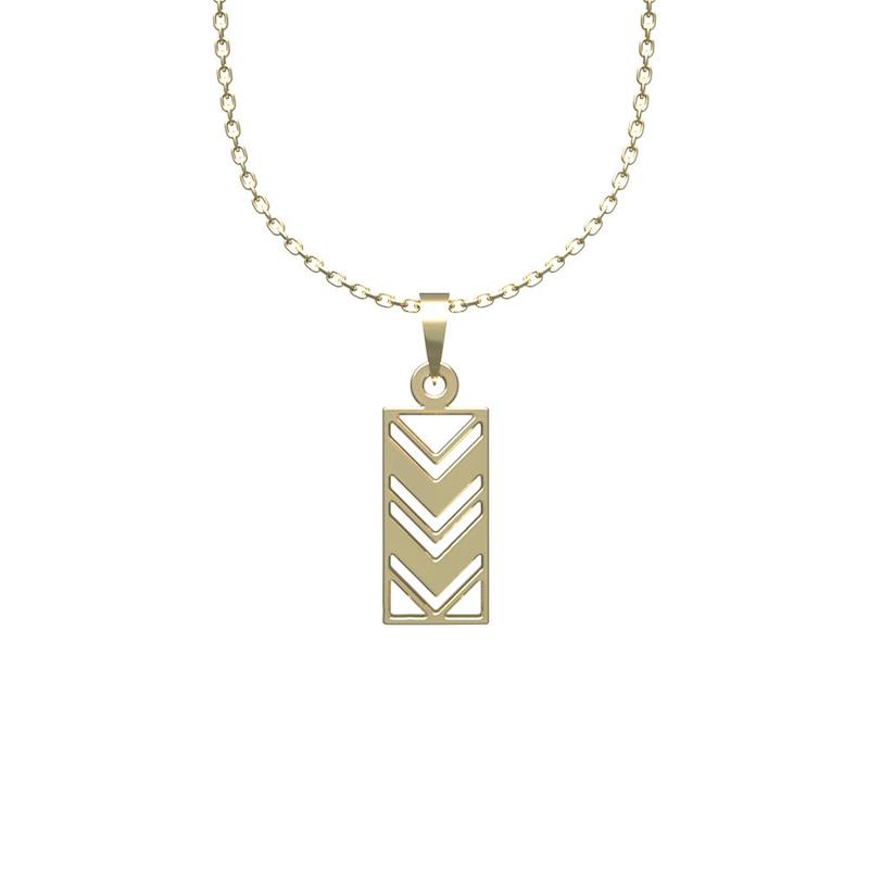 گردنبند طلا 18 عیار زنانه لی‌دا مدل مستطیل کد OO1007