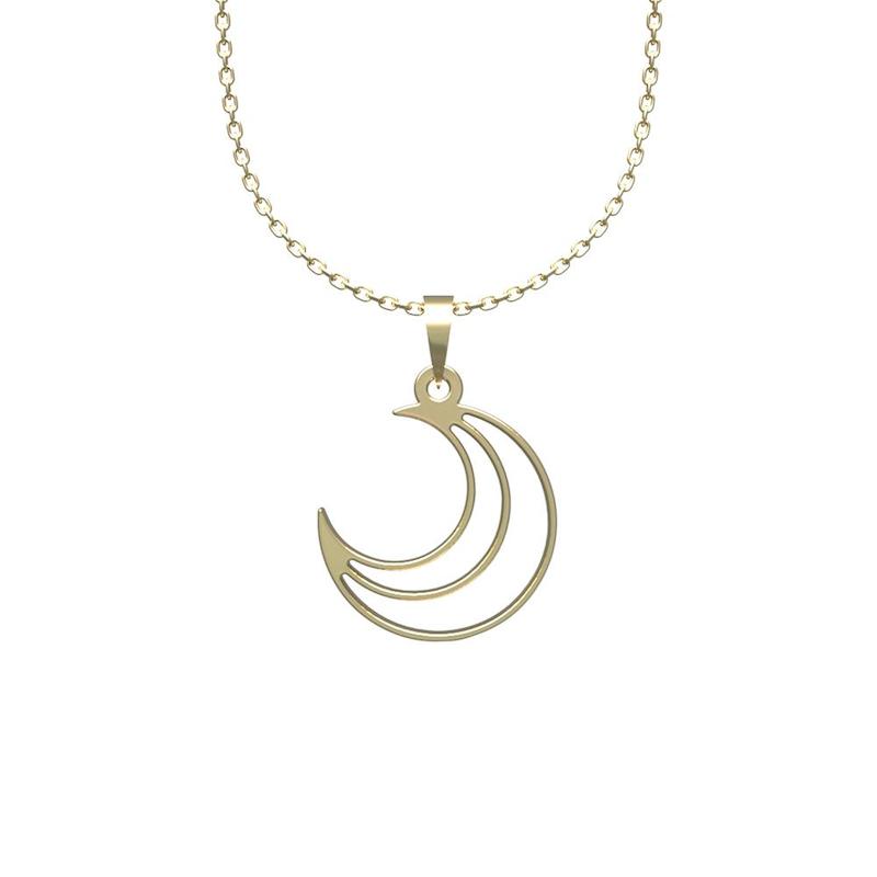 گردنبند طلا 18 عیار زنانه لی‌دا مدل ماه کد OO1014