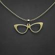 گردنبند طلا 18 عیار زنانه لی‌دا مدل عینک کد NL318