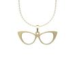 گردنبند طلا 18 عیار زنانه لی‌دا مدل عینک کد NL318