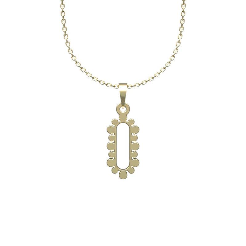 گردنبند 18 عیار زنانه لی‌دا مدل هندسی کد OO1024